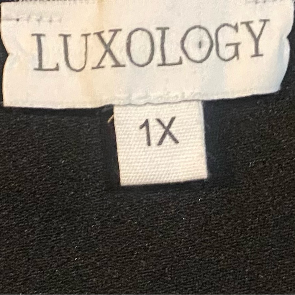Luxology Flowy Cardigan & Mini Dress Set size 1X black and white - Picture 4 of 5